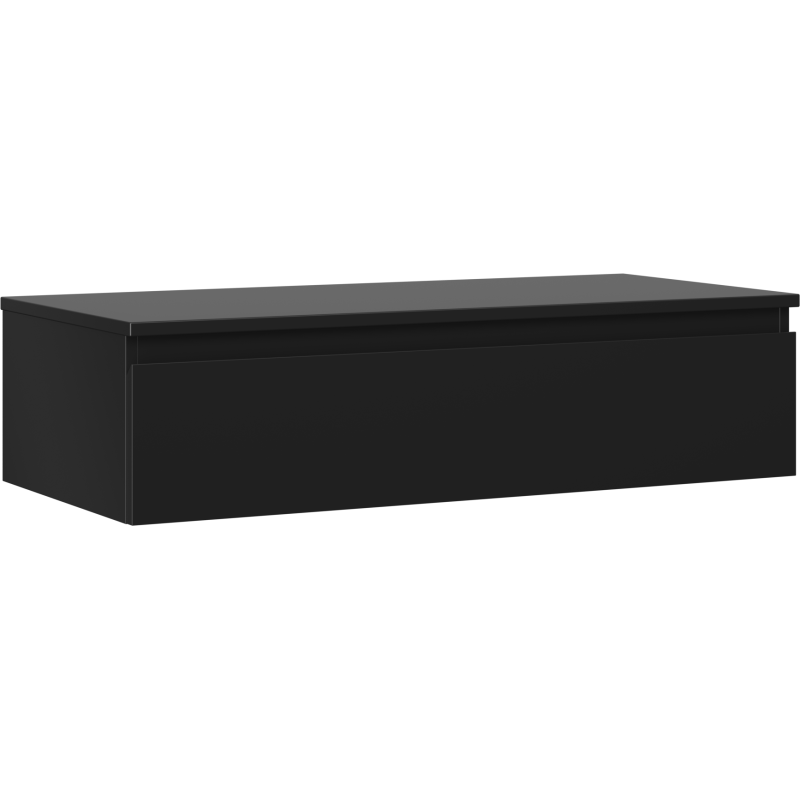 Mexen Orio meuble de salle de bain sous-vasque 100 cm avec plateau, 1 tiroir, noir mat - 91A10-10023-1-BFC71
