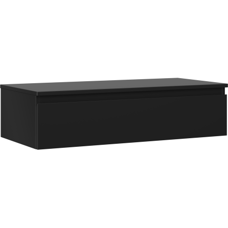 Mexen Orio meuble de salle de bain sous-vasque 100 cm avec plateau, 1 tiroir, noir mat - 91A10-10023-1-BFC71