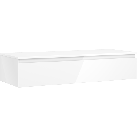 Mexen Orio meuble de salle de bain sous lavabo 120 cm avec plateau, 1 tiroir, blanc brillant - 91A10-12023-1-BFC00