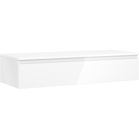 Mexen Orio meuble de salle de bain sous vasque 120 cm avec plateau, 1 tiroir, blanc brillant - 91A10-12023-1-BFC00