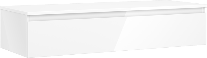 Mexen Orio meuble de salle de bain sous lavabo 120 cm avec plateau, 1 tiroir, blanc brillant - 91A10-12023-1-BFC00