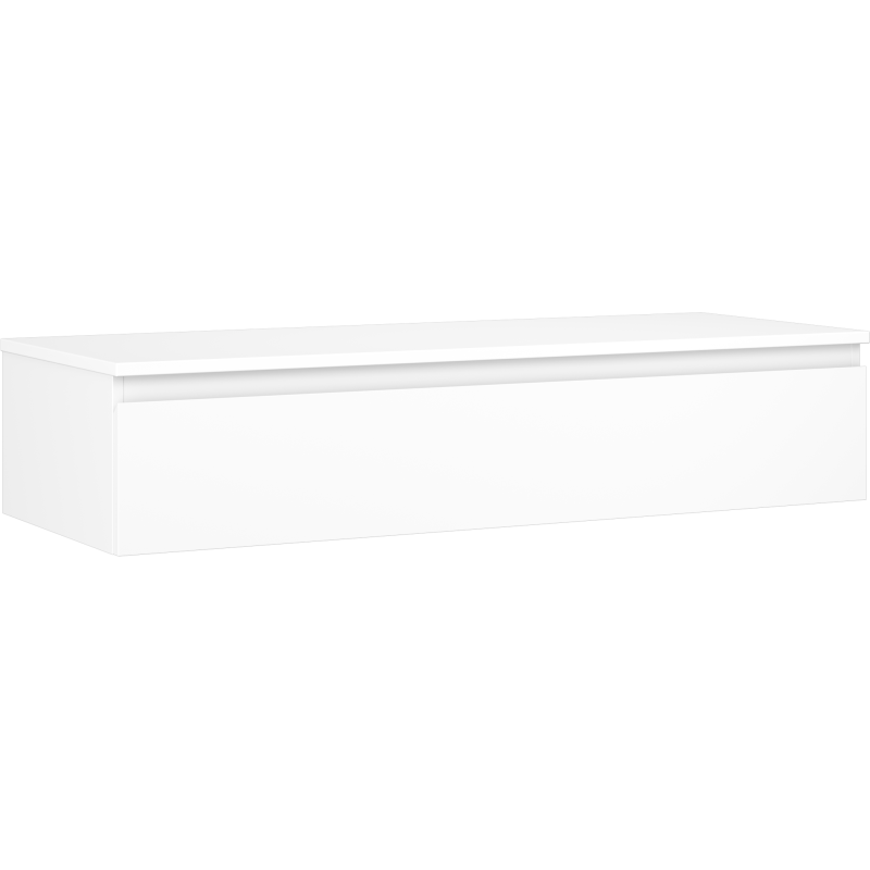 Mexen Orio armoire de salle de bains sous-évier 120 cm avec plateau, 1 tiroir, blanc mat - 91A10-12023-1-BFC01