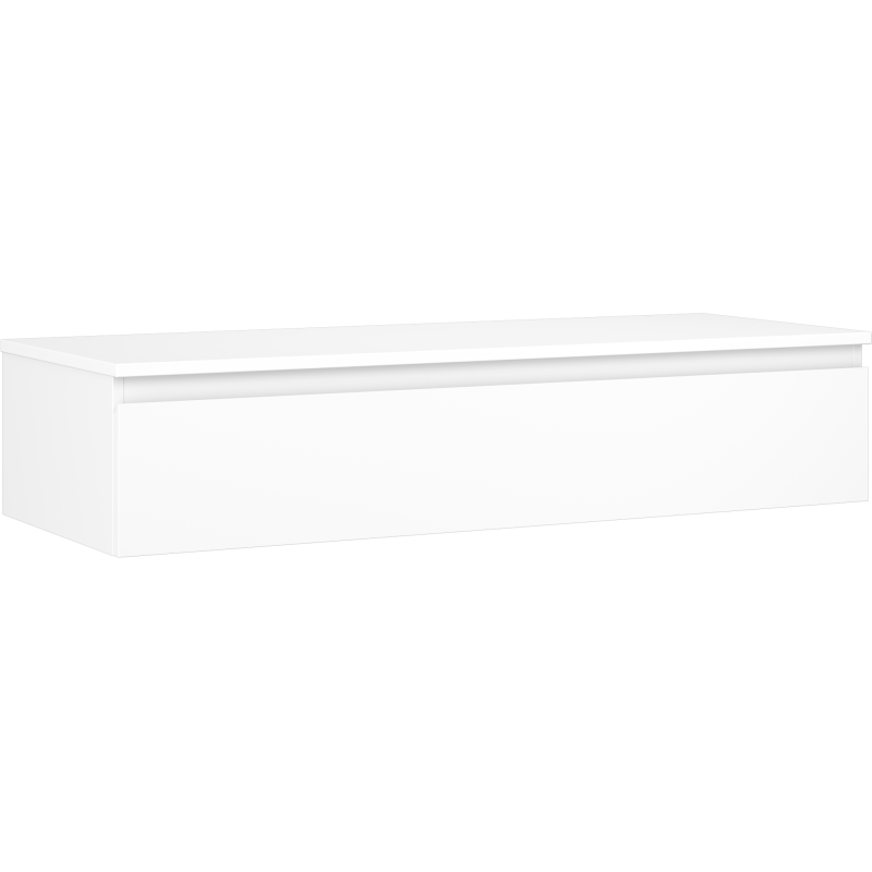 Mexen Orio armoire de salle de bains sous-lavabo 120 cm avec plateau, 1 tiroir, blanc mat - 91A10-12023-1-BFC01
