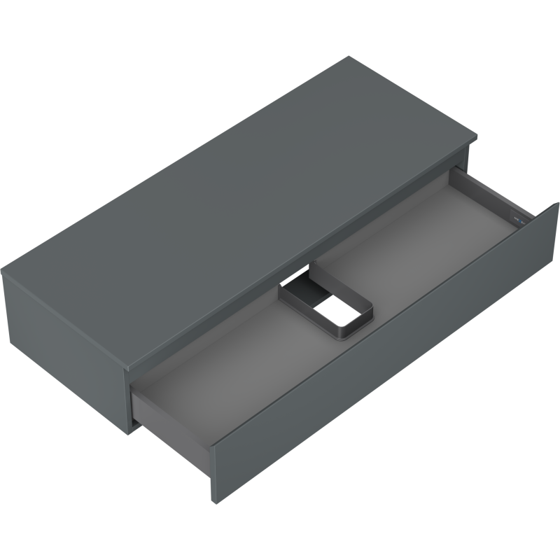 Mexen Orio meuble de salle de bain sous lavabo 120 cm avec plateau, 1 tiroir, graphite mat - 91A10-12023-1-BFC66