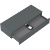 Mexen Orio meuble de salle de bain sous lavabo 120 cm avec plateau, 1 tiroir, graphite mat - 91A10-12023-1-BFC66