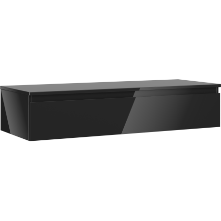 Mexen Orio meuble de salle de bain sous-lavabo 120 cm avec plateau, 1 tiroir, noir brillant - 91A10-12023-1-BFC70
