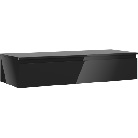 Mexen Orio meuble de salle de bain sous-vasque 120 cm avec plateau, 1 tiroir, noir brillant - 91A10-12023-1-BFC70