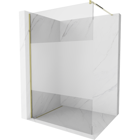Mexen Kioto paroi de douche Walk-in 70 x 200 cm, transparent/givré 8 mm, doré - 800-070-101-50-35