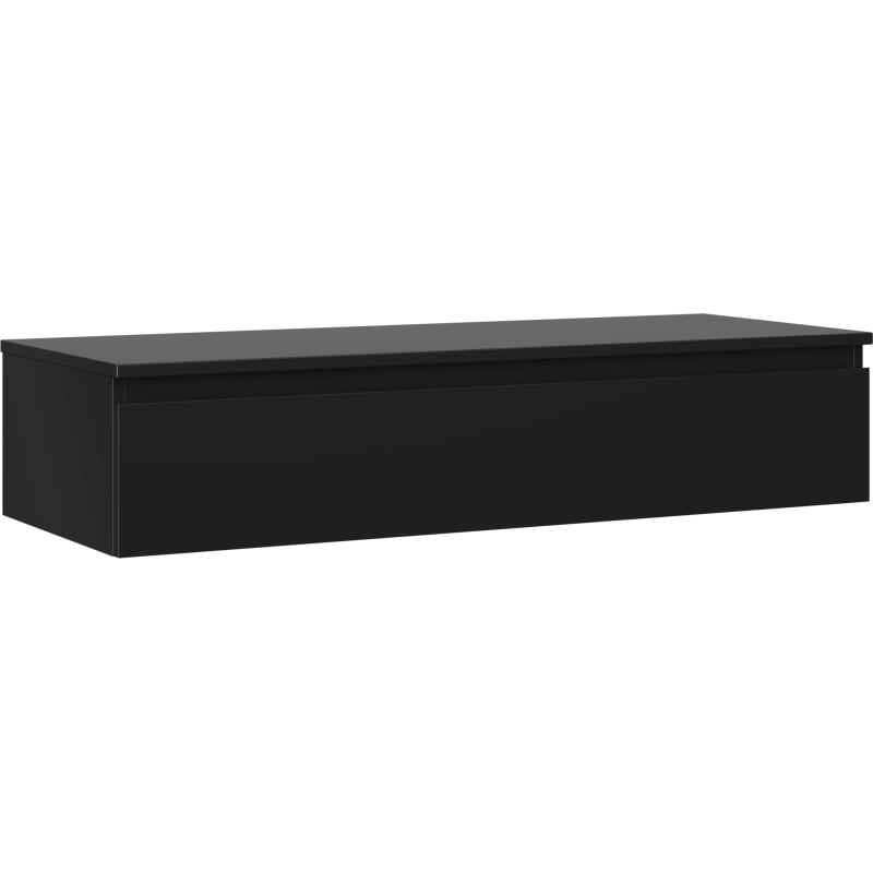 Mexen Orio meuble de salle de bains sous lavabo 120 cm avec plateau, 1 tiroir, noir mat - 91A10-12023-1-BFC71