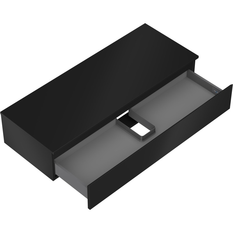 Mexen Orio meuble de salle de bains sous lavabo 120 cm avec plateau, 1 tiroir, noir mat - 91A10-12023-1-BFC71