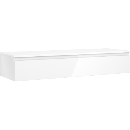 Mexen Orio meuble de salle de bain sous-lavabo 140 cm avec plateau, 1 tiroir, blanc brillant - 91A10-14023-1-BFC00