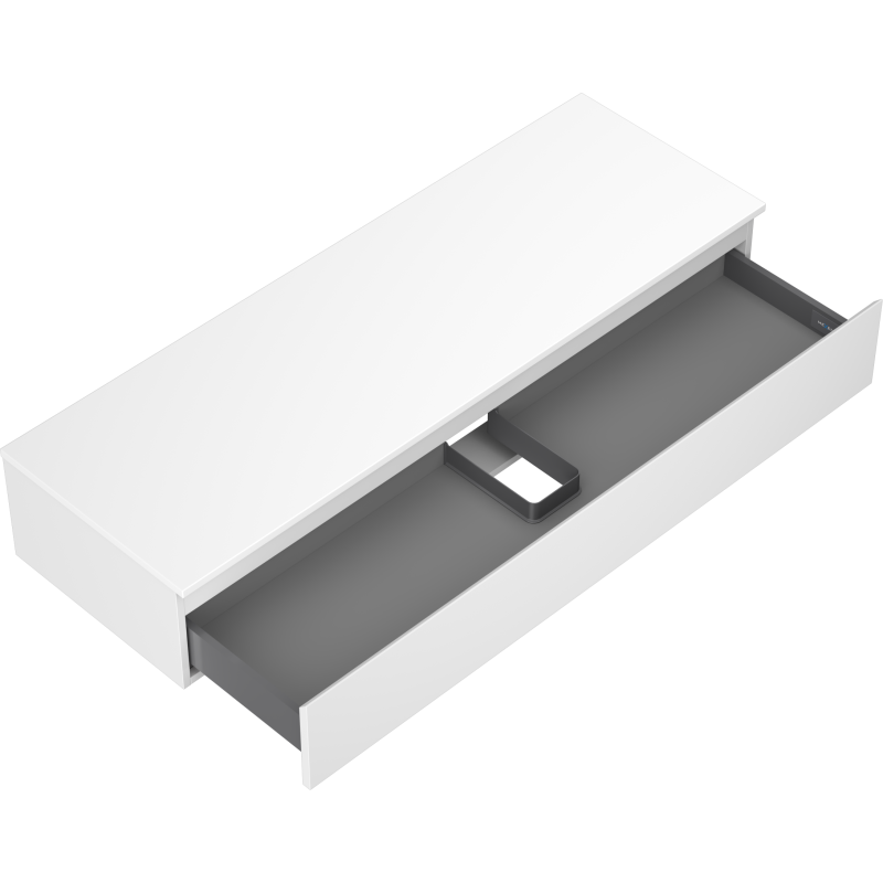 Mexen Orio meuble de salle de bains sous-vasque 140 cm avec plan, 1 tiroir, blanc mat - 91A10-14023-1-BFC01