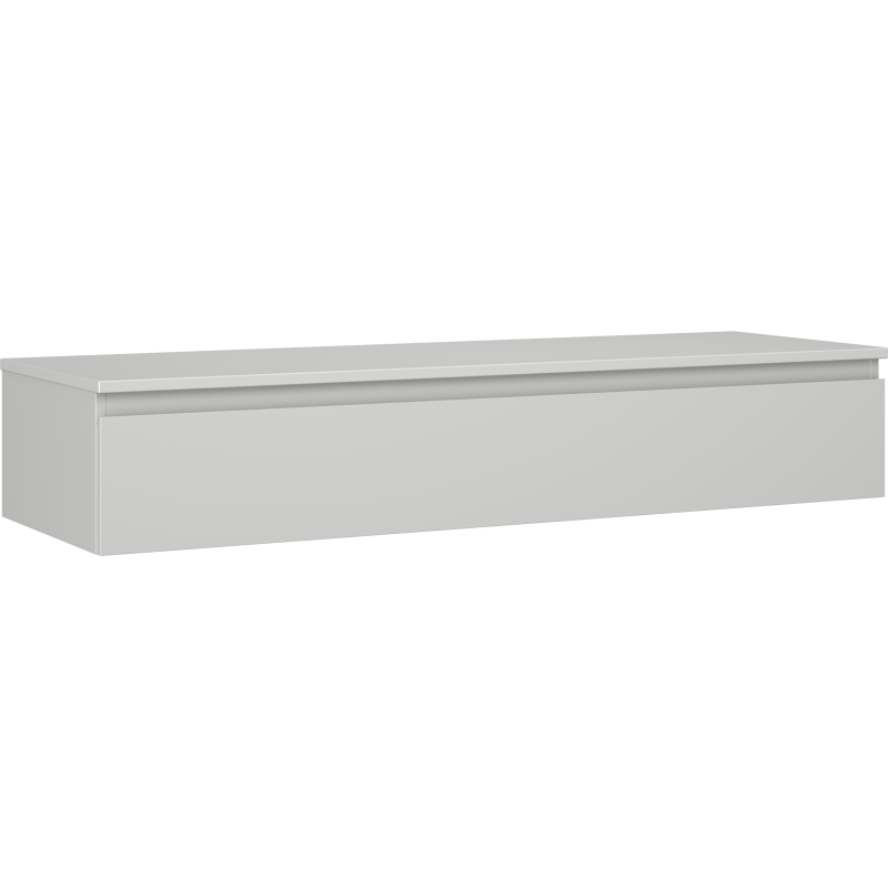 Mexen Orio meuble de salle de bain sous lavabo 140 cm avec plateau, 1 tiroir, gris mat - 91A10-14023-1-BFC62