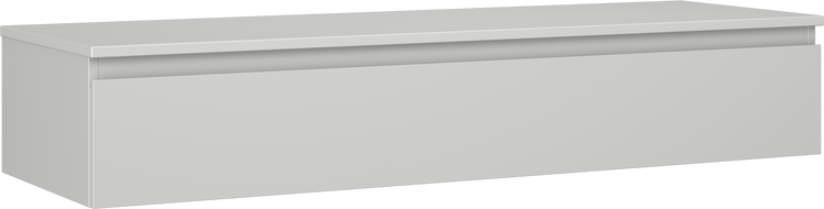 Mexen Orio meuble de salle de bain sous lavabo 140 cm avec plateau, 1 tiroir, gris mat - 91A10-14023-1-BFC62