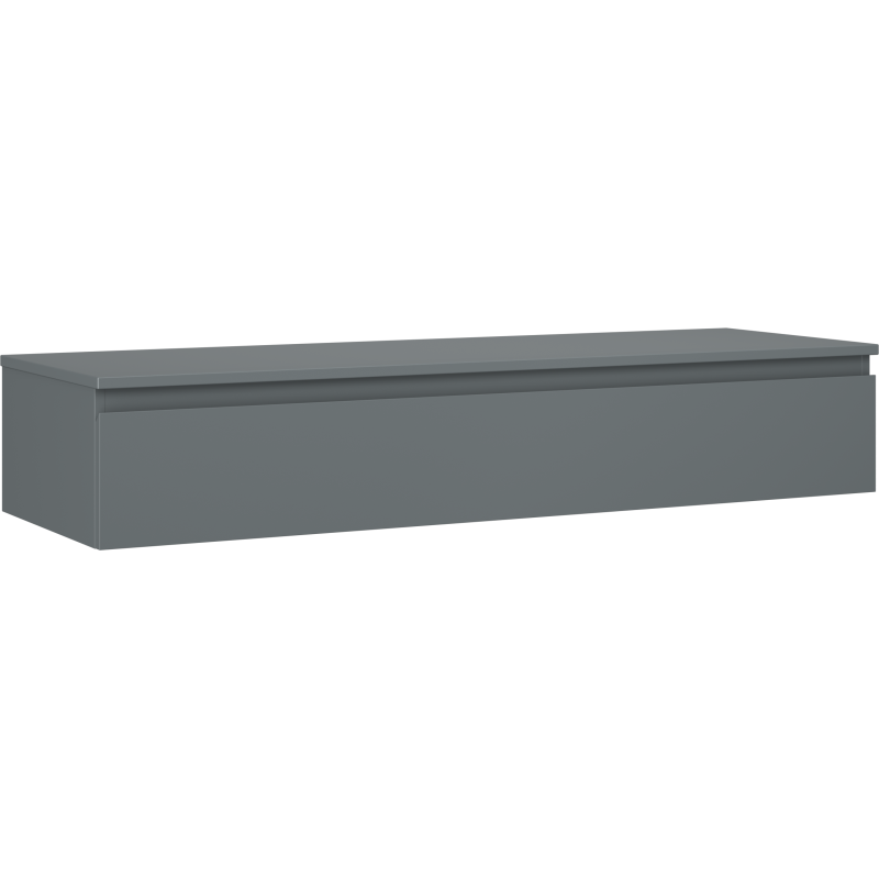 Mexen Orio armoire de salle de bain sous lavabo 140 cm avec plateau, 1 tiroir, graphite mat - 91A10-14023-1-BFC66