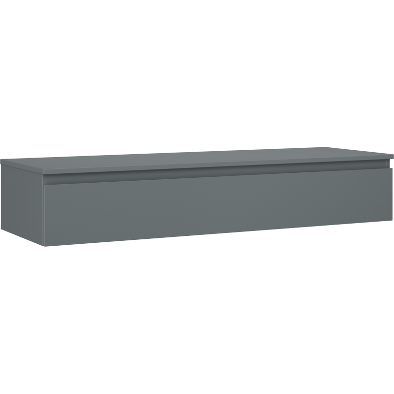 Mexen Orio meuble de salle de bain sous lavabo 140 cm avec plan, 1 tiroir, graphite mat - 91A10-14023-1-BFC66
