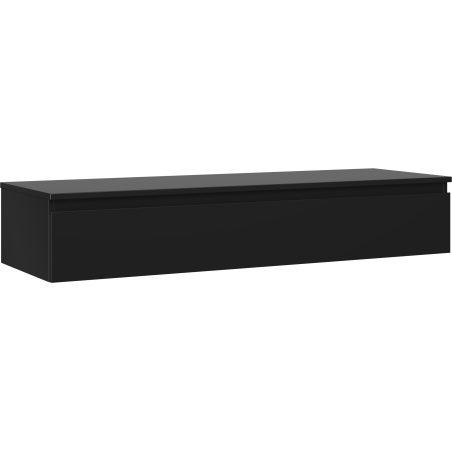 Mexen Orio armoire de salle de bain sous-vasque 140 cm avec dessus, 1 tiroir, noir mat - 91A10-14023-1-BFC71