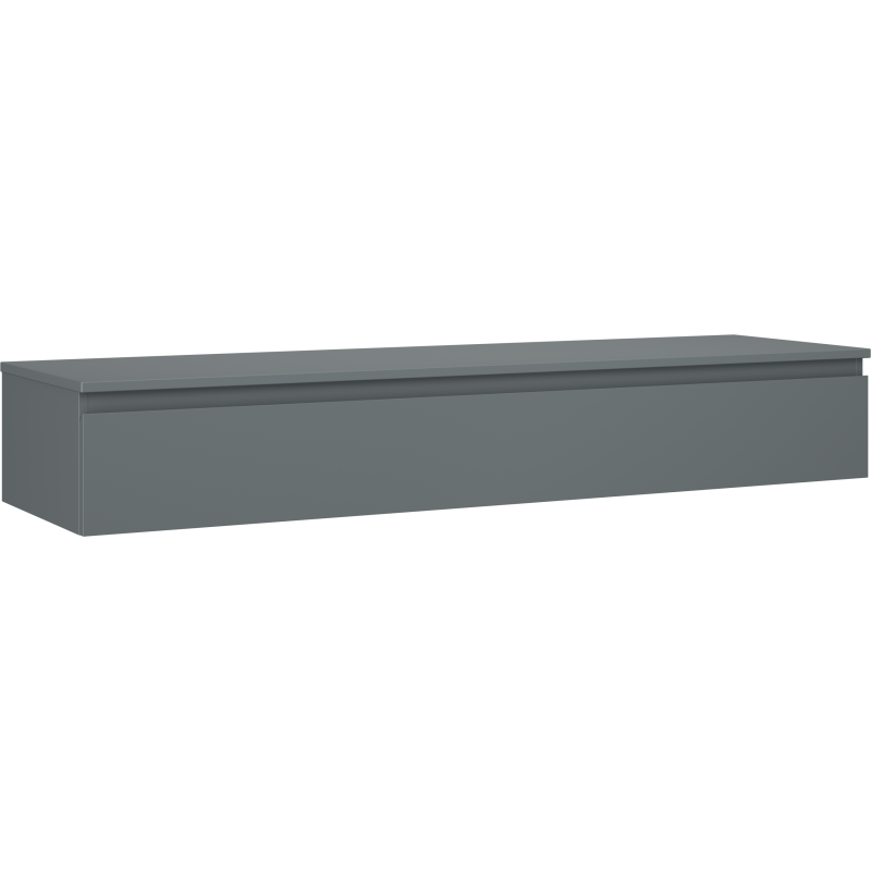 Mexen Orio meuble de salle de bain sous-lavabo 160 cm avec plateau, 1 tiroir, graphite mat - 91A10-16023-1-BFC66