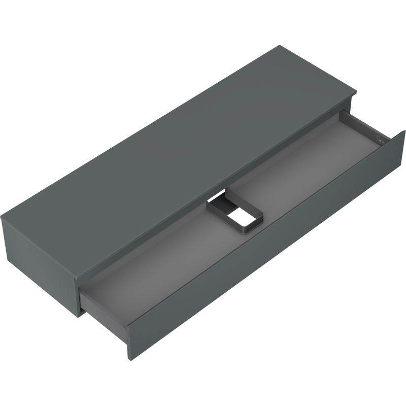 Mexen Orio meuble de salle de bain sous lavabo 160 cm avec plateau, 1 tiroir, graphite mat - 91A10-16023-1-BFC66