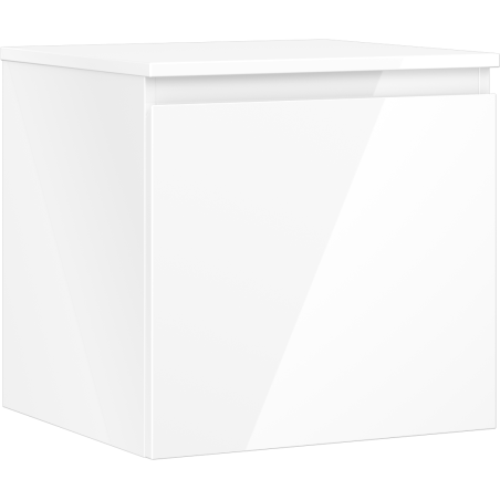 Mexen Orio meuble de salle de bains sous-lavabo 50 cm avec plateau, 1 tiroir, blanc brillant - 91A10-05047-1-BFC00