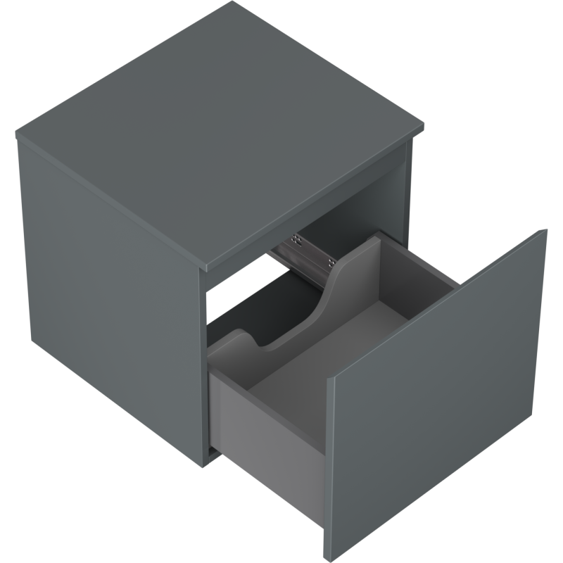 Mexen Orio meuble de salle de bains sous le lavabo 50 cm avec plateau, 1 tiroir, graphite mat - 91A10-05047-1-BFC66