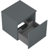 Mexen Orio meuble de salle de bain sous-lavabo 50 cm avec plateau, 1 tiroir, graphite mat - 91A10-05047-1-BFC66