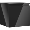 Mexen Orio meuble de salle de bain sous lavabo 50 cm avec plateau, 1 tiroir, noir brillant - 91A10-05047-1-BFC70