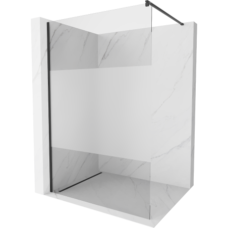 Mexen Kioto paroi de douche Walk-in 80 x 200 cm, transparent/givré 8 mm, noir - 800-080-101-70-35