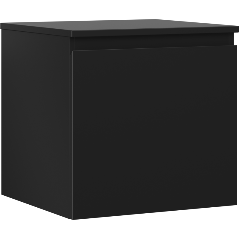 Mexen Orio armoire de salle de bain sous-vasque 50 cm avec plateau, 1 tiroir, noir mat - 91A10-05047-1-BFC71