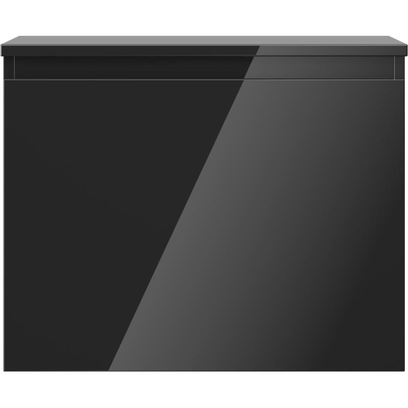 Mexen Orio meuble de salle de bains sous-lavabo 60 cm avec plateau, 1 tiroir, noir brillant - 91A10-06047-1-BFC70