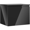 Mexen Orio meuble de salle de bain sous lavabo 60 cm avec plateau, 1 tiroir, noir brillant - 91A10-06047-1-BFC70