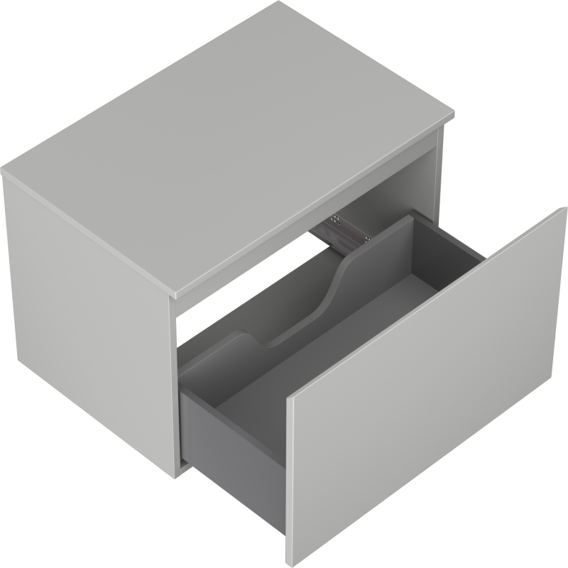 Mexen Orio armoire de salle de bain sous lavabo 70 cm avec plateau, 1 tiroir, gris mat - 91A10-07047-1-BFC62