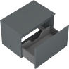 Mexen Orio meuble de salle de bain sous lavabo 70 cm avec plateau, 1 tiroir, graphite mat - 91A10-07047-1-BFC66