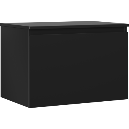 Mexen Orio meuble de salle de bain sous vasque 70 cm avec plateau, 1 tiroir, noir mat - 91A10-07047-1-BFC71