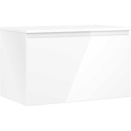 Mexen Orio armoire de salle de bain sous lavabo 80 cm avec plateau, 1 tiroir, blanc brillant - 91A10-08047-1-BFC00