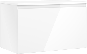 Mexen Orio armoire de salle de bain sous lavabo 80 cm avec plateau, 1 tiroir, blanc brillant - 91A10-08047-1-BFC00