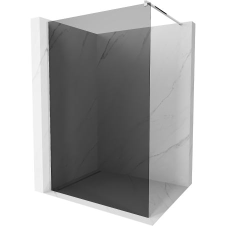 Paroi de douche Mexen Kioto Walk-in 70 x 200 cm, graphite 8 mm, chrome - 800-070-101-01-40