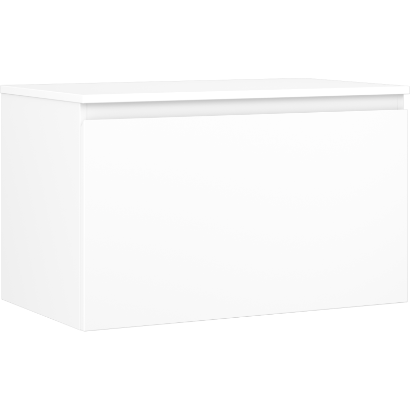 Mexen Orio meuble de salle de bains sous lavabo 80 cm avec plateau, 1 tiroir, blanc mat - 91A10-08047-1-BFC01