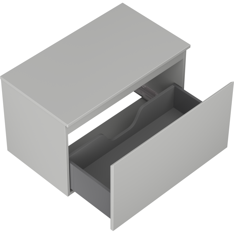 Mexen Orio armoire de salle de bain 80 cm avec plateau, 1 tiroir, gris mat - 91A10-08047-1-BFC62