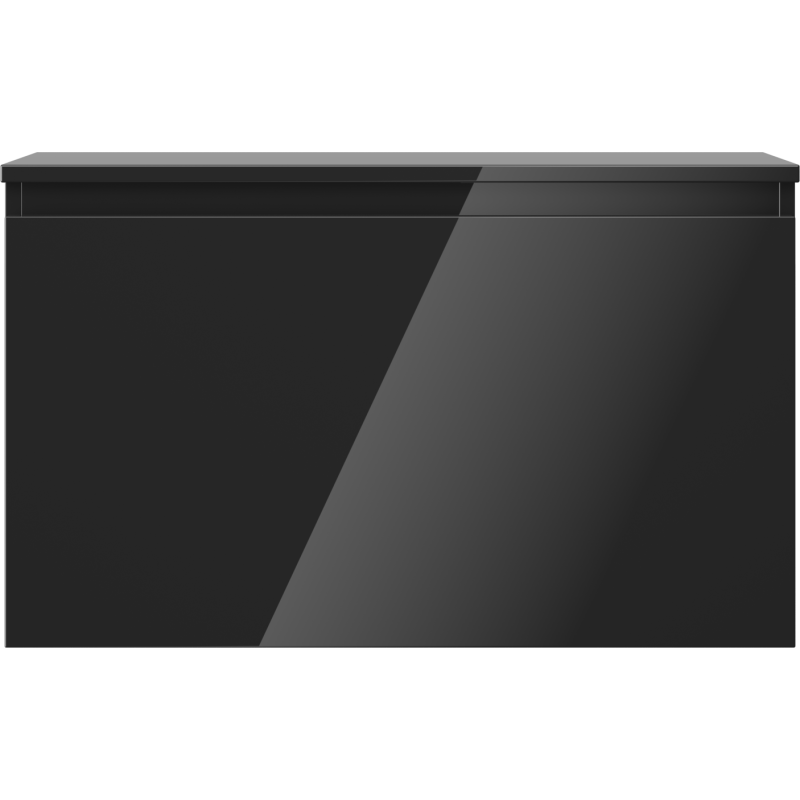 Mexen Orio armoire de salle de bain sous-lavabo 80 cm avec plateau, 1 tiroir, noir brillant - 91A10-08047-1-BFC70