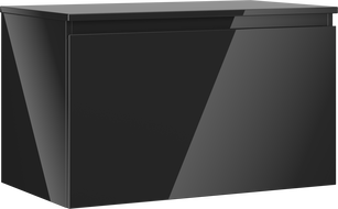 Mexen Orio meuble sous-lavabo de salle de bain 80 cm avec plateau, 1 tiroir, noir brillant - 91A10-08047-1-BFC70