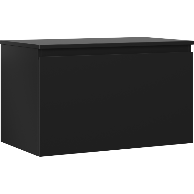 Mexen Orio meuble de salle de bain sous lavabo 80 cm avec plateau, 1 tiroir, noir mat - 91A10-08047-1-BFC71