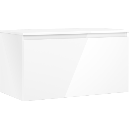 Mexen Orio meuble de salle de bain sous lavabo 90 cm avec plateau, 1 tiroir, blanc brillant - 91A10-09047-1-BFC00