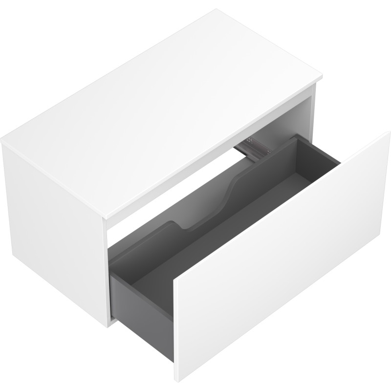 Mexen Orio meuble de salle de bain sous-lavabo 90 cm avec plateau, 1 tiroir, blanc mat - 91A10-09047-1-BFC01