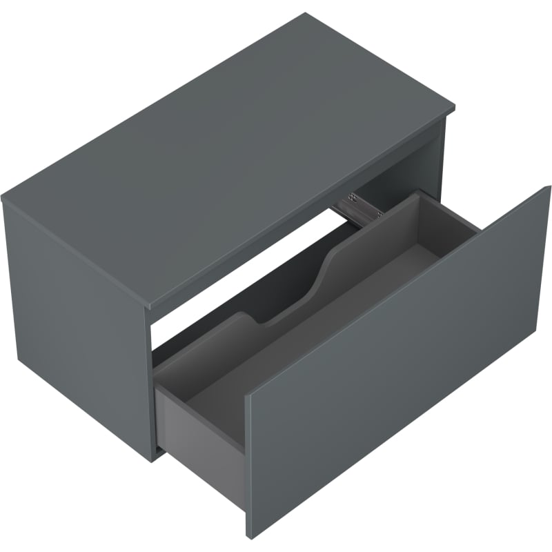 Mexen Orio meuble de salle de bain sous-vasque 90 cm avec plateau, 1 tiroir, graphite mat - 91A10-09047-1-BFC66