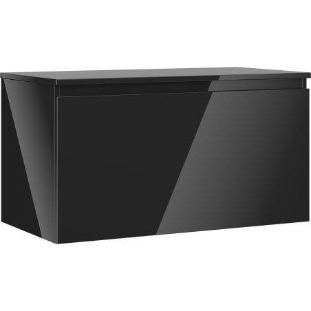 Mexen Orio meuble de salle de bain sous-lavabo 90 cm avec plateau, 1 tiroir, noir brillant - 91A10-09047-1-BFC70