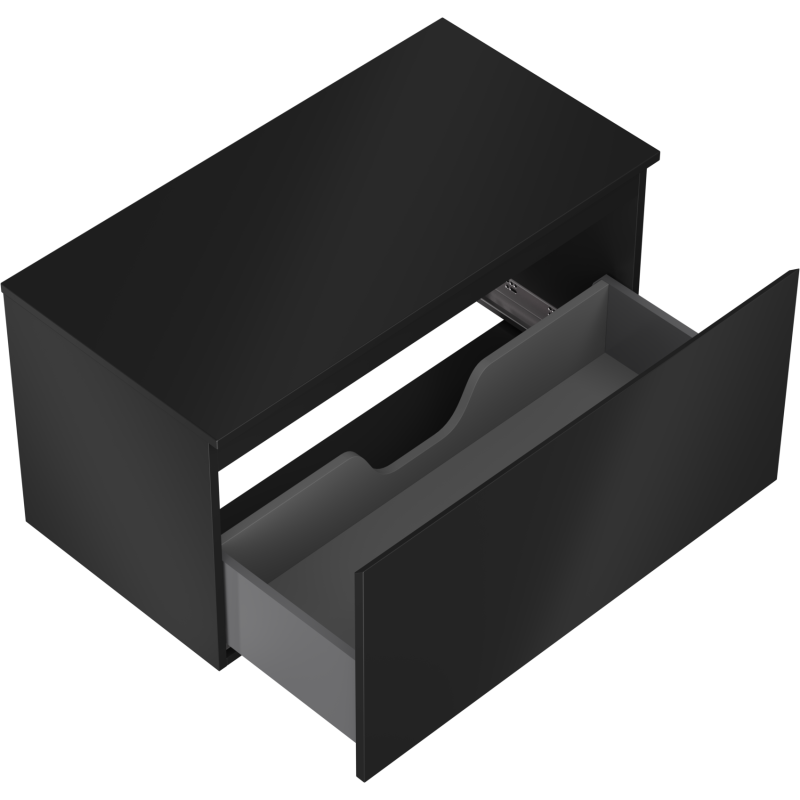 Mexen Orio meuble de salle de bains sous lavabo 90 cm avec plateau, 1 tiroir, noir mat - 91A10-09047-1-BFC71