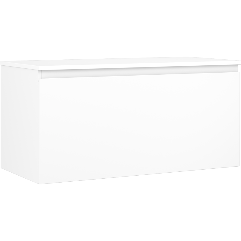 Mexen Orio meuble de salle de bain sous-lavabo 100 cm avec plateau, 1 tiroir, blanc mat - 91A10-10047-1-BFC01