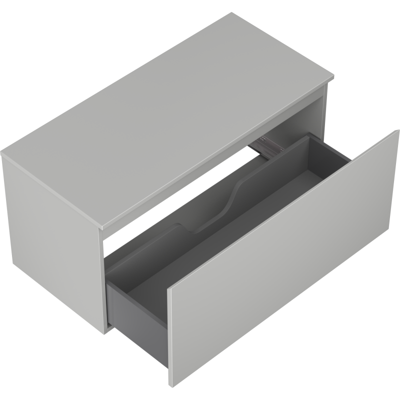 Mexen Orio meuble de salle de bain sous-vasque 100 cm avec plateau, 1 tiroir, gris mat - 91A10-10047-1-BFC62