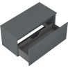 Mexen Orio meuble de salle de bain sous-lavabo 100 cm avec plateau, 1 tiroir, graphite mat - 91A10-10047-1-BFC66